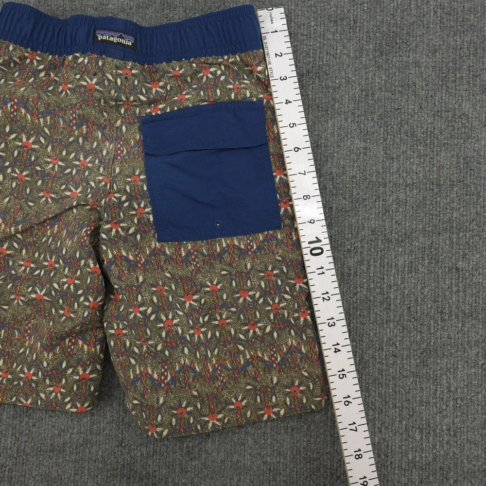 Patagonia Swim Shorts Mens M‎ Floral Print Elastic Waist Mesh Lined Surf Beach